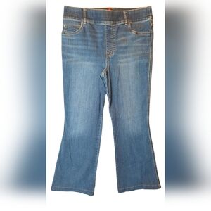 SPANX Jeans Womans 1X Blue Denim Stretch Bootcut Classic Western Outdoor